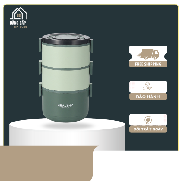HỘP CƠM GIỮ NHIỆT 3 TẦNG HEALTHY FOR LIFE SIÊU TIỆN ÍCH